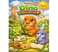 Das große Dino Ausmalbuch: 50 süße Baby-Dinosaurier zum Ausmalen | Großes Malbuch für Kinder von 3-8 Jahren | Perfektes Geschenk für kleine Dino-Fans