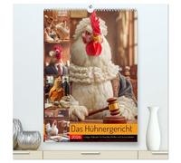 Das Hühnergericht - Lustiger Kalender für Anwälte, Richter und Jurastudenten (hochwertiger Premium Wandkalender 2026 DIN A2 hoch), Kunstdruck in ... oder Geschenk für Juristin. Humor pur!