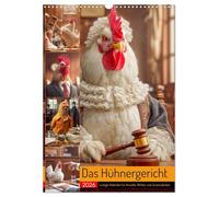 Das Hühnergericht - Lustiger Kalender für Anwälte, Richter und Jurastudenten (Wandkalender 2026 DIN A3 hoch), CALVENDO Monatskalender: Das ... oder Geschenk für Juristin. Humor pur!