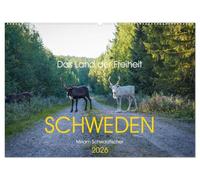 Das Land der Freiheit Schweden (Wandkalender 2026 DIN A2 quer), CALVENDO Monatskalender: Schweden die unendliche Weite von Seen und Wälder