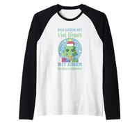 Das Leben ist Viel Besser Mit Einem Weihnachtsbaum Navidad Camiseta Manga Raglan