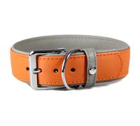 Das Lederband Correa De Cuero Para Perro New York Naranja/Stone Nuevo