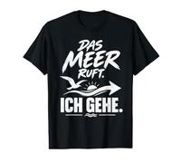 Das Meer Ruft Ich Gehe café de Gaviota del Norte de Alemania Camiseta gráfica económica