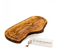 Das Olivenholzbrett, la Tabla de Cortar Madera de Olivo, Steaks de Madera Con Raspador en Corte Natural - 40cm