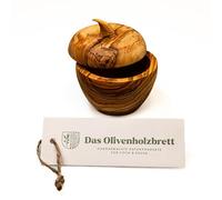 das Olivenholzbrett Lata con Tapa En Apfelform - 10cm