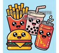 Das superniedliche Kawaii-Malbuch für kleine Feinschmecker! „Bold & Easy“ - Lustige Fast-Food-Motive, herzhafte Snacks und leckere Durstlöscher zum Ausmalen.