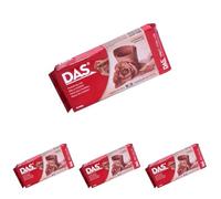 DAS Terracotta, Pasta para modelar que endurece al aire, 500 g (Paquete de 4)