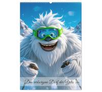 Das verborgene Dorf der Yetis (Wandkalender 2026 DIN A2 hoch), CALVENDO Monatskalender: Ein Jahr voller Yeti-Abenteuer - magisch, fröhlich und voller Schneezauber.