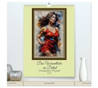 Das Wesentliche im Detail, Frauenporträts in Öl gemalt (hochwertiger Premium Wandkalender 2026 DIN A2 hoch), Kunstdruck in Hochglanz: Wo das Grobe zur Bühne des Feinen wird