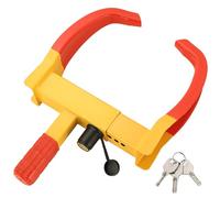 DASBET Cepo de estacionamiento para coche, remolque y caravana, 3 llaves | Garra de neumático con bloqueo de alta seguridad, inmovilizador y antirrobo, universal, para coches, caravanas, motocicletas