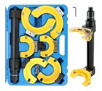 DASBET Juego de compresor de resorte Macpherson Strut Spring Compressor Kit | Juego de extractores de muelles de horquilla intercambiables, herramienta de extracción de amortiguadores