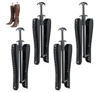 DASBET Paquete de 4 estiradores de botas para botas altas y hasta la rodilla, eje de árbol de botas con resorte para hombres y mujeres, zapatos de soporte para botas, insertos moldeadores para