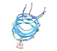 Dasbsug Abalorio multicapa de Halloween con espectros de calabaza, cuentas de arroz coloridas ajustables y apilables para mujeres y niñas, talla única, como se describe