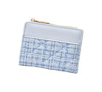Dasbsug Cartera compacta para mujer, de piel sintética, tarjetero, de gran capacidad, monedero plegable para mujer, bolsa de dinero para mujer, Blue, Mass Beauty