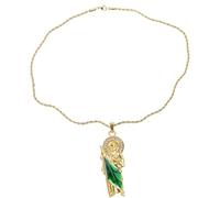 Dasbsug Collar con colgante de metal religioso, longitud ajustable, gargantilla unisex, elegante accesorio de fe católica, collar de acero inoxidable