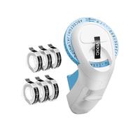 Dasbsug Dispositivo de grabado manual E975 para etiquetar en casa, oficina, cocina, almacenamiento y etiquetado, impresora manual de etiquetas para impresión