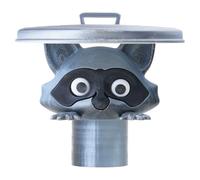 Dasbsug Divertido diseño de mapaches estante de pared esencial para baño, organizador de instalación de liberación de desorden hecho a mano con mapaches creativos para decoración del hogar