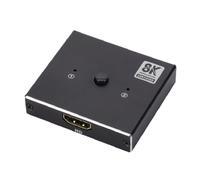 Dasbsug Divisor bidireccional HDTV de 2 puertos para configuraciones de doble pantalla y conmutador Hdtv para compartir dispositivos multimedia