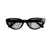 Dasbsug Gafas ergonómicas con diseño de calavera con diamantes de imitación atrevidos, con forma de ojo de gato, marco ligero para entusiastas de la calle, diamantes de imitación adornados, marco
