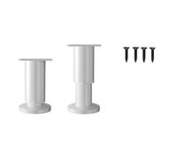 Dasbsug Juego de 2 patas de metal ajustables en altura con almohadilla antideslizante, patas de mesa de café para armarios, mesas de café y sofás, antideslizantes