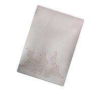 Dasbsug Juego de fundas compactas para pasaportes, con función de seguimiento de viaje y ranura para tarjetas, punto de cruz, funda para pasaporte, blanco/gris, Talla única