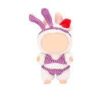 Dasbsug Juego de suministros de ropa de muñeca de ganchillo con agujas de hilo de gancho, instrucciones paso a paso y accesorios de tejer con herramienta