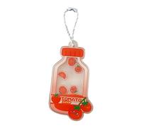 Dasbsug Llavero de botella de bebidas para mujer, accesorios artísticos, regalos del día de San Valentín, anillos de coche, botella de bebidas, Tomates rojos