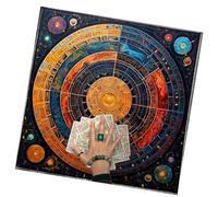 Dasbsug Mantel de tela cuadrada para altares, diseño de planeta y universo, mesa de cartas de adivinaciones, brujería, cubierta de universo, planeta, tarots, carta, mantel espiritual