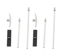 Dasbsug Paquete de 2 válvulas de desagüe de metal para autocaravanas, manijas de extensión, varillas de drenaje con varillas de 6 y 9 pulgadas, mango de válvulas de saneamiento de fácil instalación