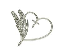 Dasbsug Plantillas troqueladas de metal de trigo con forma de corazón, moldes de corte para tarjetas fotográficas, diarios, álbumes de recortes, decoraciones de acero al carbono