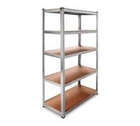 DASCK - Estantería Almacenaje Metálica Galvanizada 180x90x40 cm | 5 Baldas de MDF | 875kg de Carga | Estantería Industrial para Garaje, Trastero, Taller, Oficina, Almacén
