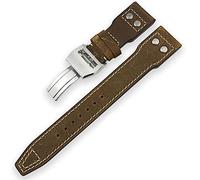 DASEB 20mm 21mm 22 mm banda de reloj de cuero de becerro adecuado para IWC Marcos EL PEQUEÑO PRÍNCIPE Grande PILOTO Spitfire TimeZone Watch Accessories Black(Crazy horse,20mm)