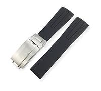 DASEB Bandas de reloj de goma de silicona de 20/21mm deportes adecuados para IWC Marcos EL PEQUEÑO PRÍNCIPE Grande PILOTO Accesorios de reloj Spitfire TimeZone(Black black line,22mm)