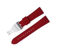 DASEB Correa de reloj de goma fluorada suave, extremo plano de 22mm para correa TUDOR M79360.M79363, hebilla plegable de acero inoxidable, Black Bay 1958 GMT, Pelagos de 41mm(RED 6)
