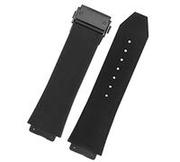 DASEB Correa de reloj para HUBLOT BIG BANG de silicona, 25 x 19 mm, impermeable, correa de reloj para hombre, accesorios de reloj de goma(Striped blackblack)