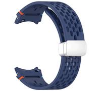 DASEB Correa magnética de 20mm para Samsung Galaxy Watch 4 5 Pro 6 7 7LTE 44mm 40mm Watch4/6 banda clásica de silicona sin huecos Correas(Midnight BlueS,Classic 42mm 46mm)