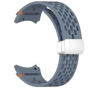 DASEB Correa magnética de 20mm para Samsung Galaxy Watch 4 5 Pro 6 7 7LTE 44mm 40mm Watch4/6 banda clásica de silicona sin huecos Correas(BlueS,Watch 7 40 44)