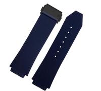 DASEB FKM Correas de Reloj de Fluorosilicona, para HUBLOT BIG BANG Silicona 25 * 17 mm 26 * 19 mm Correa de Reloj Impermeable para Hombres Reloj de Cadena Pulsera de Goma(S Blue-black,26-19mm)