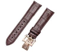 DASEB Para Vacheron Constantin Correa de cuero para hombres y mujeres Original VC Herencia Art Master Wu Lu correa de reloj de cuero de cocodrilo(Red brown,18mm)