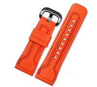 DASEB Watchands para siete viernes de goma reloj de reloj Egler a prueba de agua a prueba de agua SieteFriday P Series YP3C / 02(Orange-black)