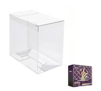 Dasellfa Caja Protectora Compatible con Cartas Pokemon Originales Pack 5, Caja para Trainer Expert y ETB, Transparente, Impermeable, a Prueba de Polvo, PVC (19.3*16.8*8.7cm)