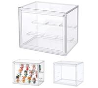 Dasellfa Vitrinas para Colecciones, Plexiglass Vitrina Expositora,Expositor Metacrilato,Vitrina Coleccionista Acrílico Transparente, con Puerta,Figuras de AccióN,Juguetes,Miniaturas (27*18*22)