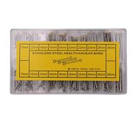 Dasertoe 1 caja de herramientas para , juego de tornillos, surtido de tubos, broches de fricción, correas, pulseras, remaches, 10 mm - 28 mm, Plata y .