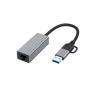 Dasertoe Adaptador USB tipo C a RJ45 con cable externo USB 3.0 a Ethernet para ordenador portátil, 1000 Mbps