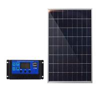 Dasertoe Cargador de BateríA Panel Solar de 30W 12V + Controlador 40A para RV Coche Casa Camping