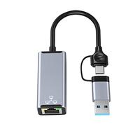 Dasertoe USB tipo C a RJ45 tarjeta de red con cable USB 3.0 a Ethernet adaptador para ordenador portátil, tarjeta de red de 100 Mbps