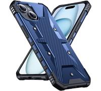 DASFOND Funda para iPhone 15，[2 en 1] [Prueba anticaída de 12 pies] Funda de protección Resistente, súper Militar, a Prueba de Golpes, Ligera, Protectora Compatible con iPhone 15, Azul