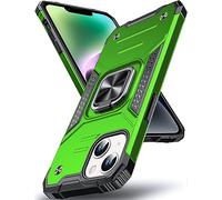 DASFOND Funda para iPhone 15, Funda Protectora para teléfono móvil Golpes de Grado Militar Anillo de Metal Mejorado [Montaje magnético de Soporte] Compatible con iPhone 15 6.1'' Verde