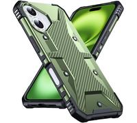 DASFOND Funda para iPhone 16，[2 en 1] [Prueba anticaída de 12 pies] Funda de protección Resistente, súper Militar, a Prueba de Golpes, Ligera, Protectora Compatible con iPhone 16, Verde Oscuro