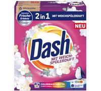 Dash 2 en 1 Detergente de color con aroma suavizante en polvo - 3 kg (aproximadamente 50 lavados)